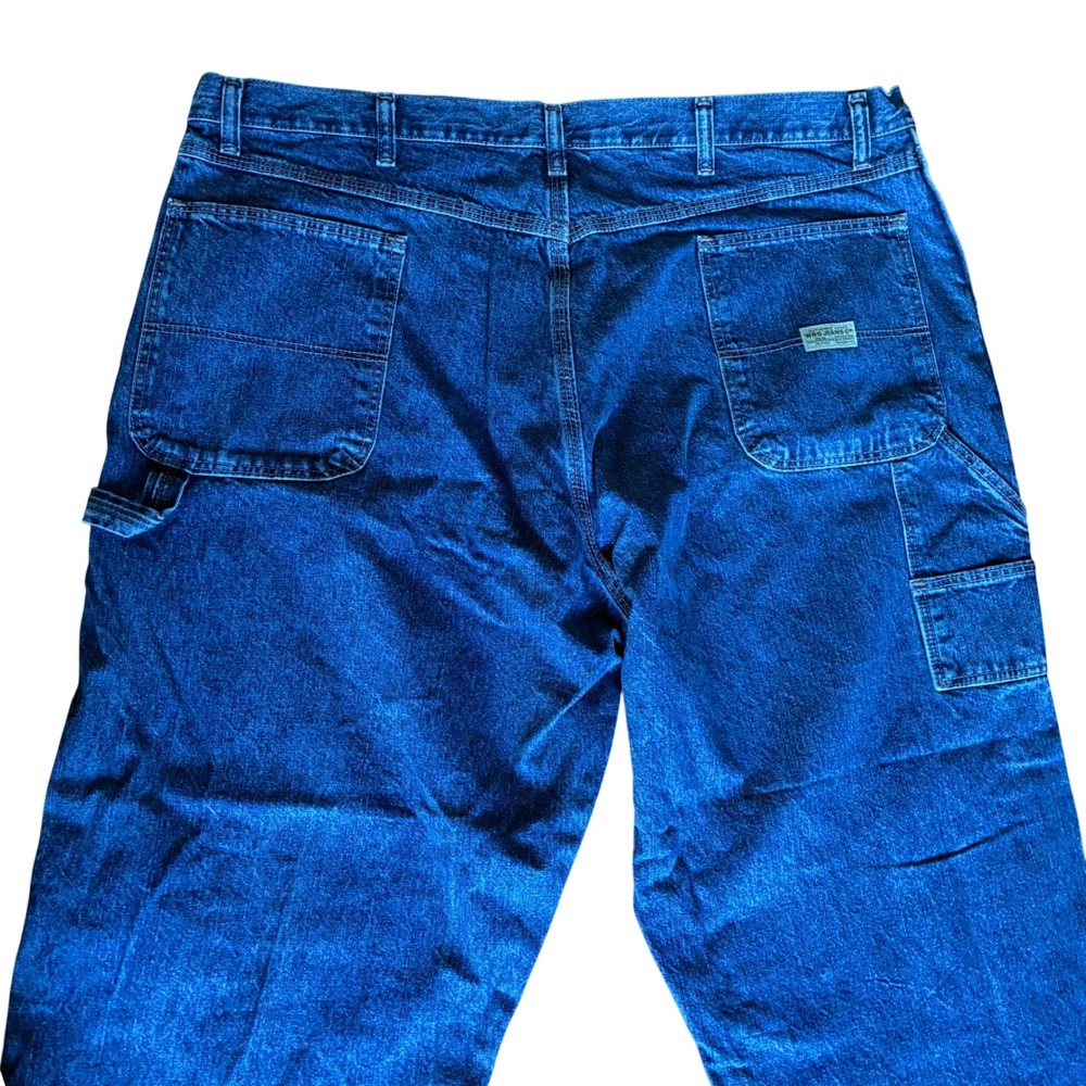 Wrangler Carpenter Jeans Women 42x30 Blue Excellent Workwear High Rise‎ Utility